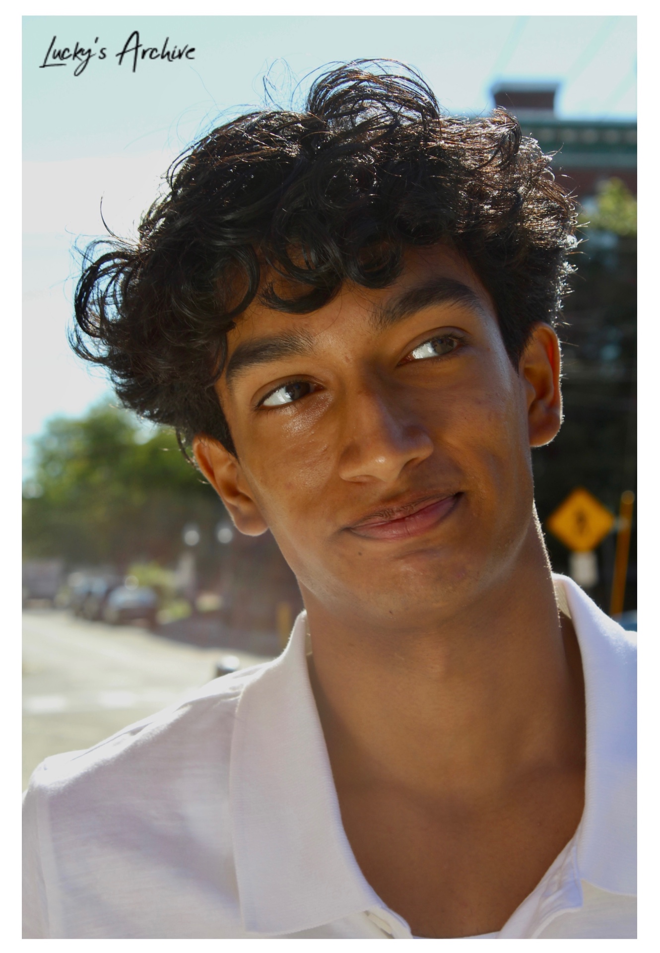 Senior portrait in downtown afternoon light